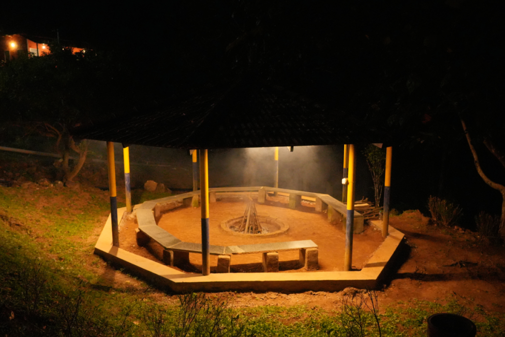 Family Campfire at Best Resort in Sakleshpur