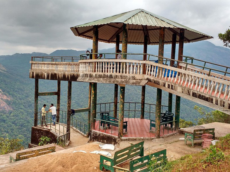 Beautiful Western Ghats landscape at Bisle Ghat View Point.